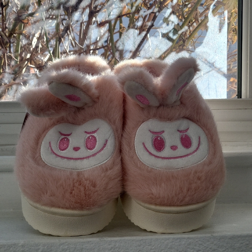 Pink Labubu Themed Slippers